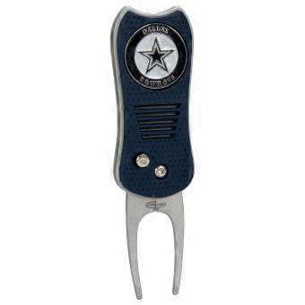 switchblade pitchfork met dubbelzijdige magnetische golfbalmarker, gepatenteerd ontwerp