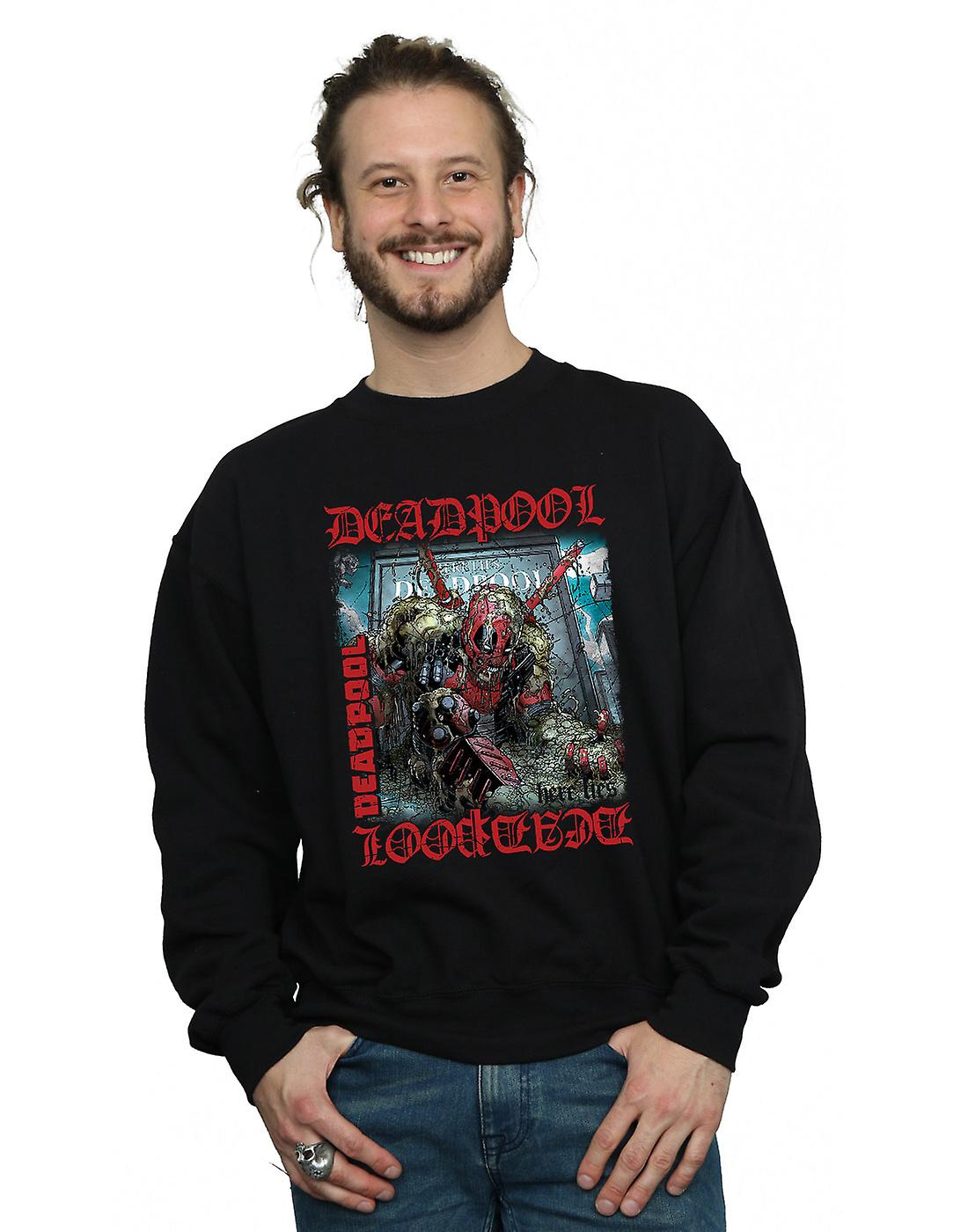 Marvel Men's Deadpool Here Lies Deadpool Sweatshirt