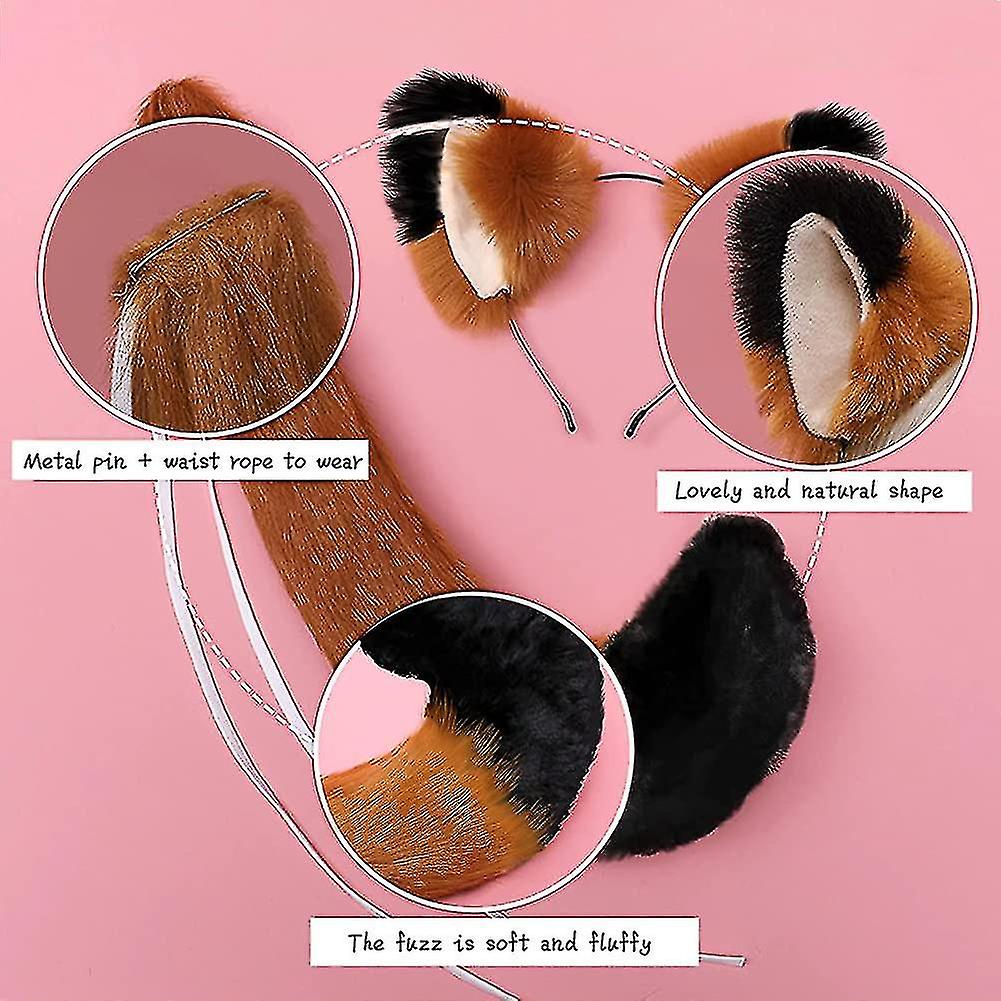 Faux Fur Tail And Ears Anime Ears Tail Wolf Fox Cat Ears And Tail Set