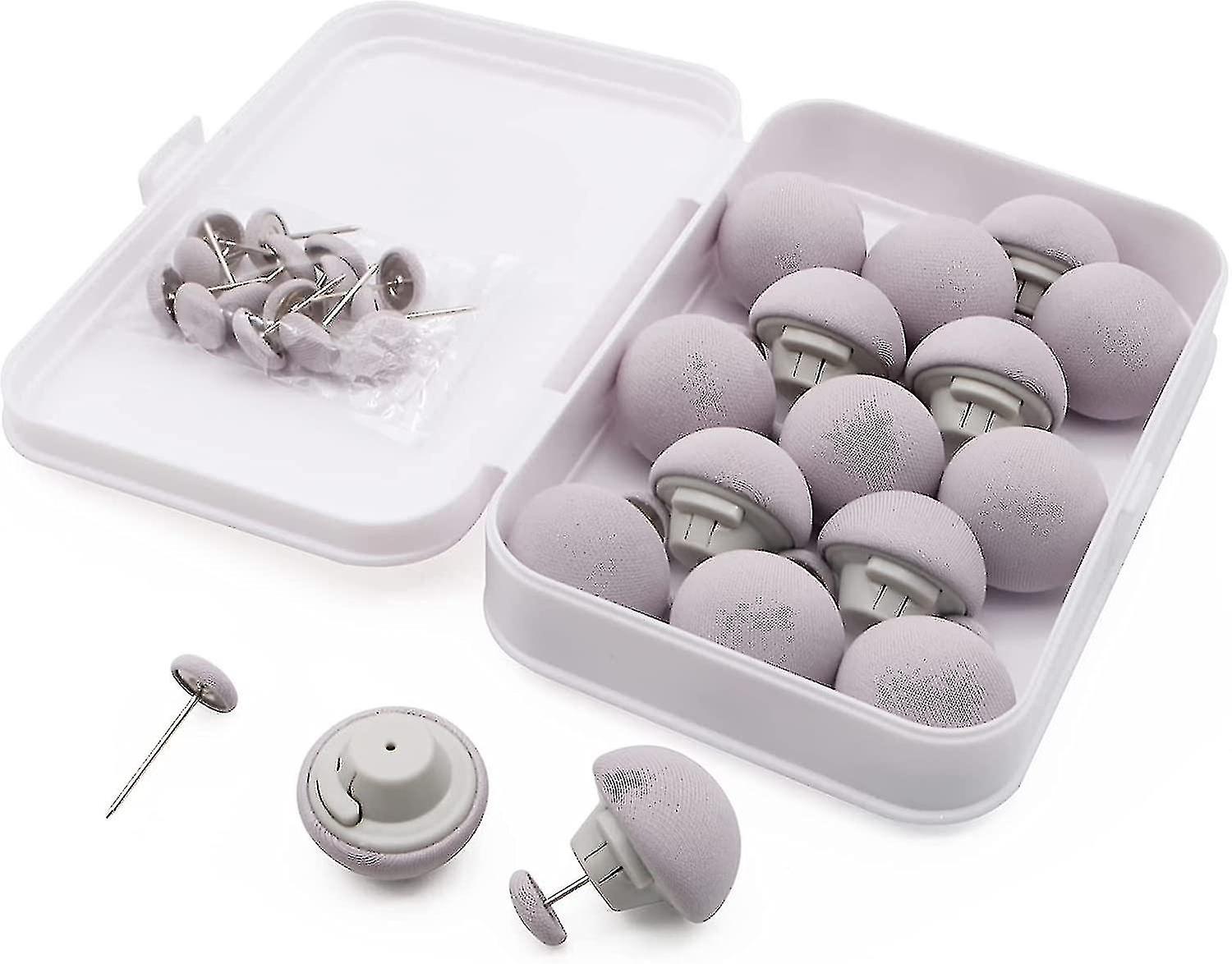 Edredom Pin Comforter Clips 16set, Material de tecido macio Fixadores de pino dupla face - Cinza Wuqx