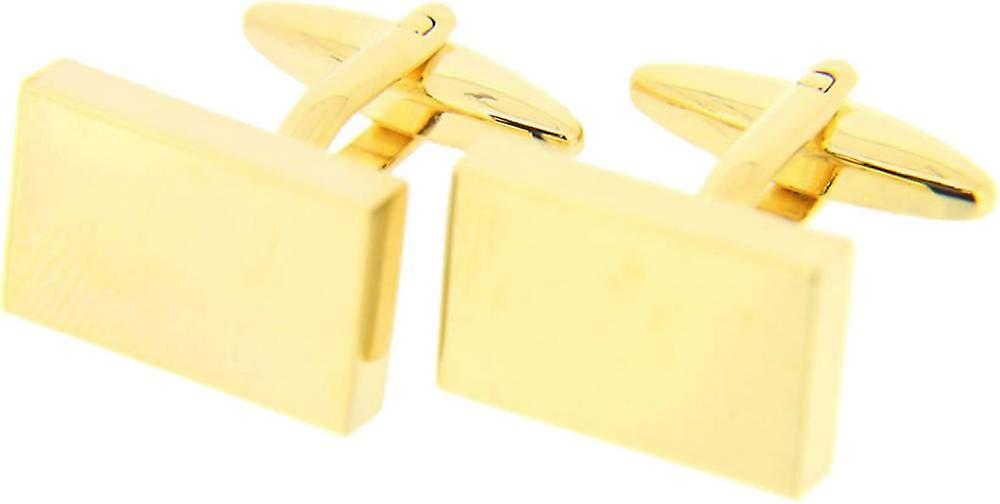 David Van Hagen Rectangular Cufflinks - Gold