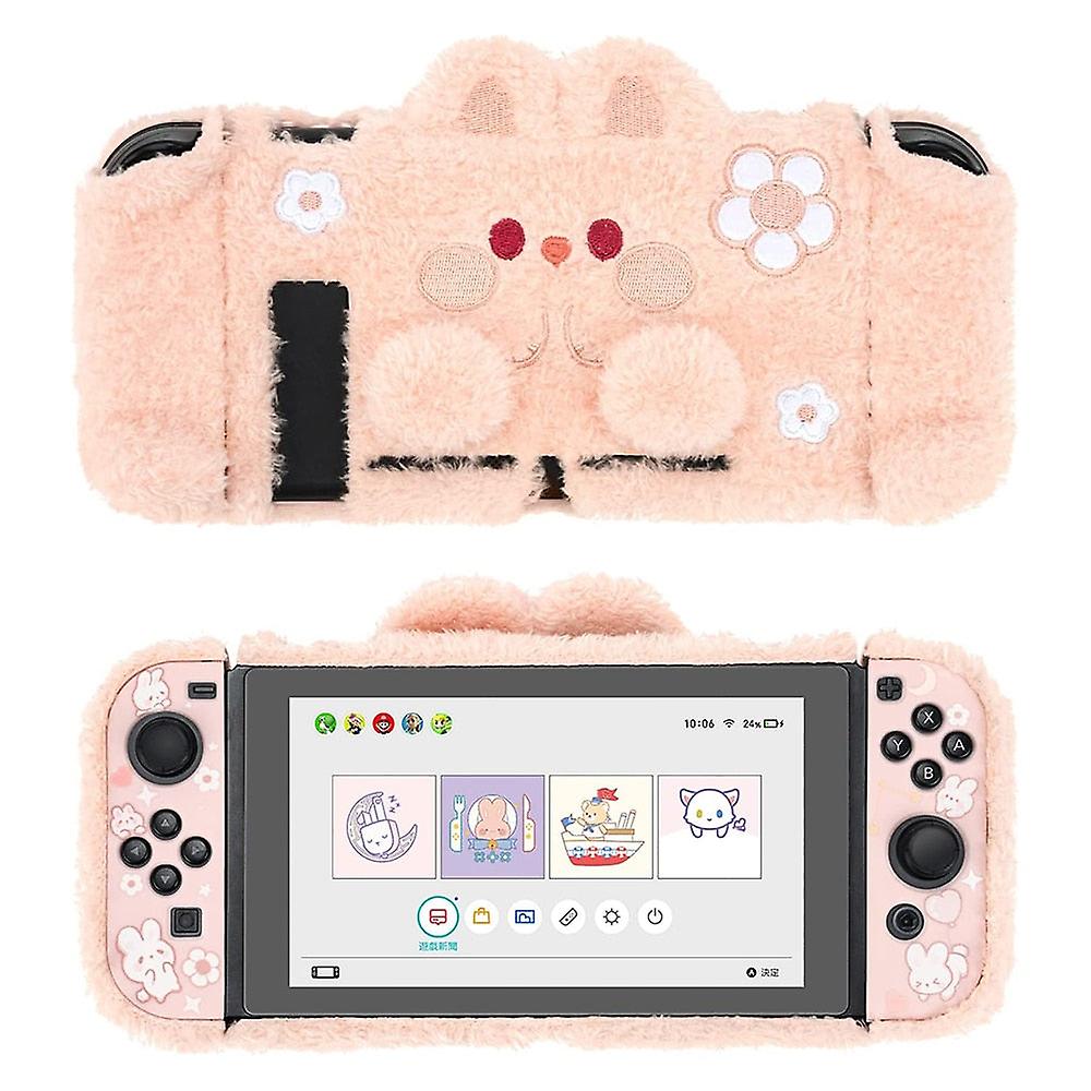 Cute Plush Protective Case Compatible With Nintendo Switch Game