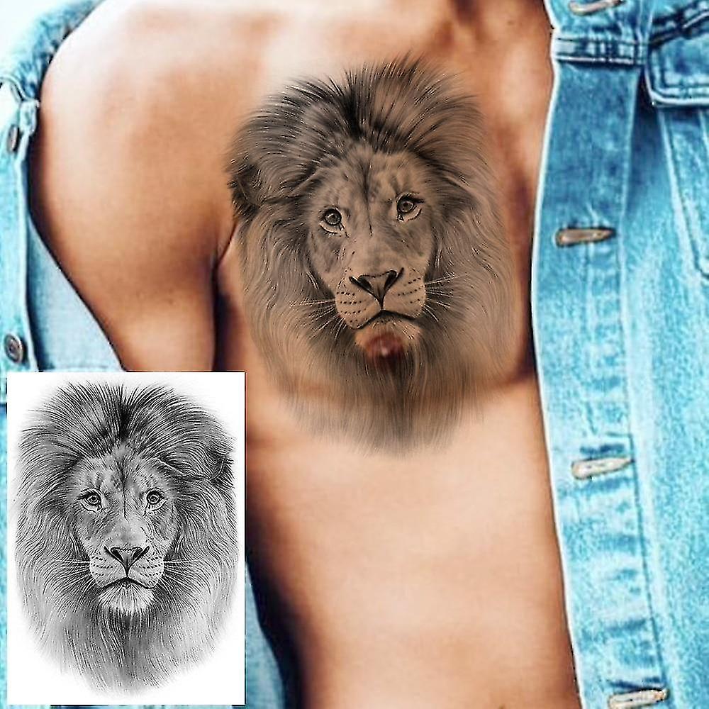 HLZ172トラオオカミのような動物の大型防水一時的な入れ墨ステッカー