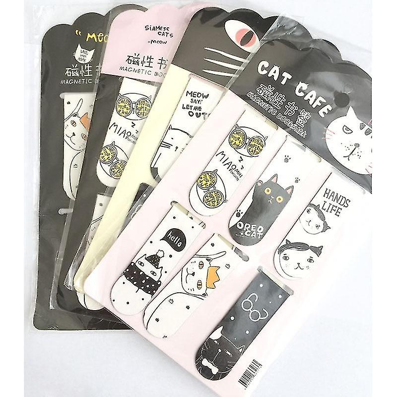 1 Set Cat Cat & Cactus Magnetic Bookmarks Set