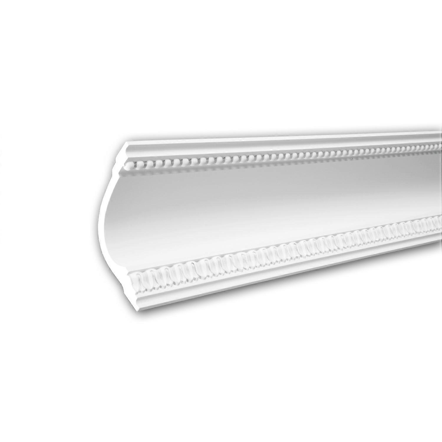 e-Delux GmbH 1 x Corniche 150164 Profhome blanc Mousse de polyuréthane rigide prétraité léger, solide, indéformable