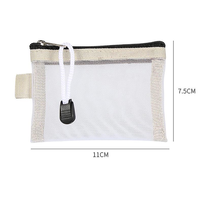 Mini Transparent Nylon Mesh Card Bag Credit Card Organizer Portable Coin Purse
