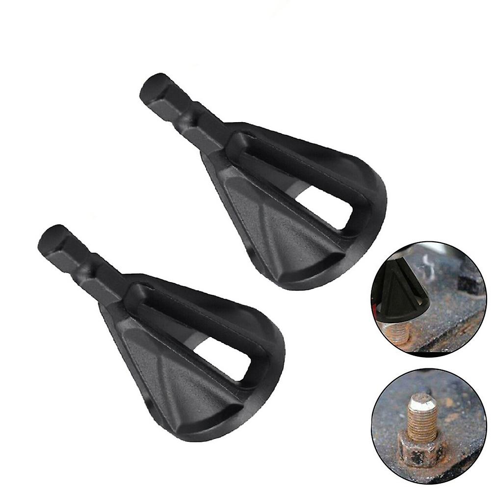 2 Pcs Deburring Bit External Chamfer Tool Hex/triangular Handle For Stainless Steel Removing Burring Drill Bit Power Tool Parts