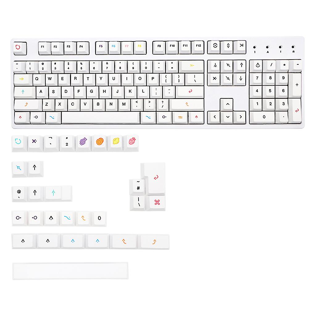 134pcs Fruit Theme Keycap PBT Cherry Profile Standard Sublimation Process Cover