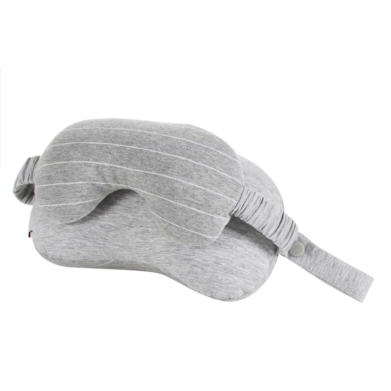 ZHOUBA 2 in 1 Portable Travel Rest Neck Pillow Eye Cover Head Cushion Sleeping Eyepatch