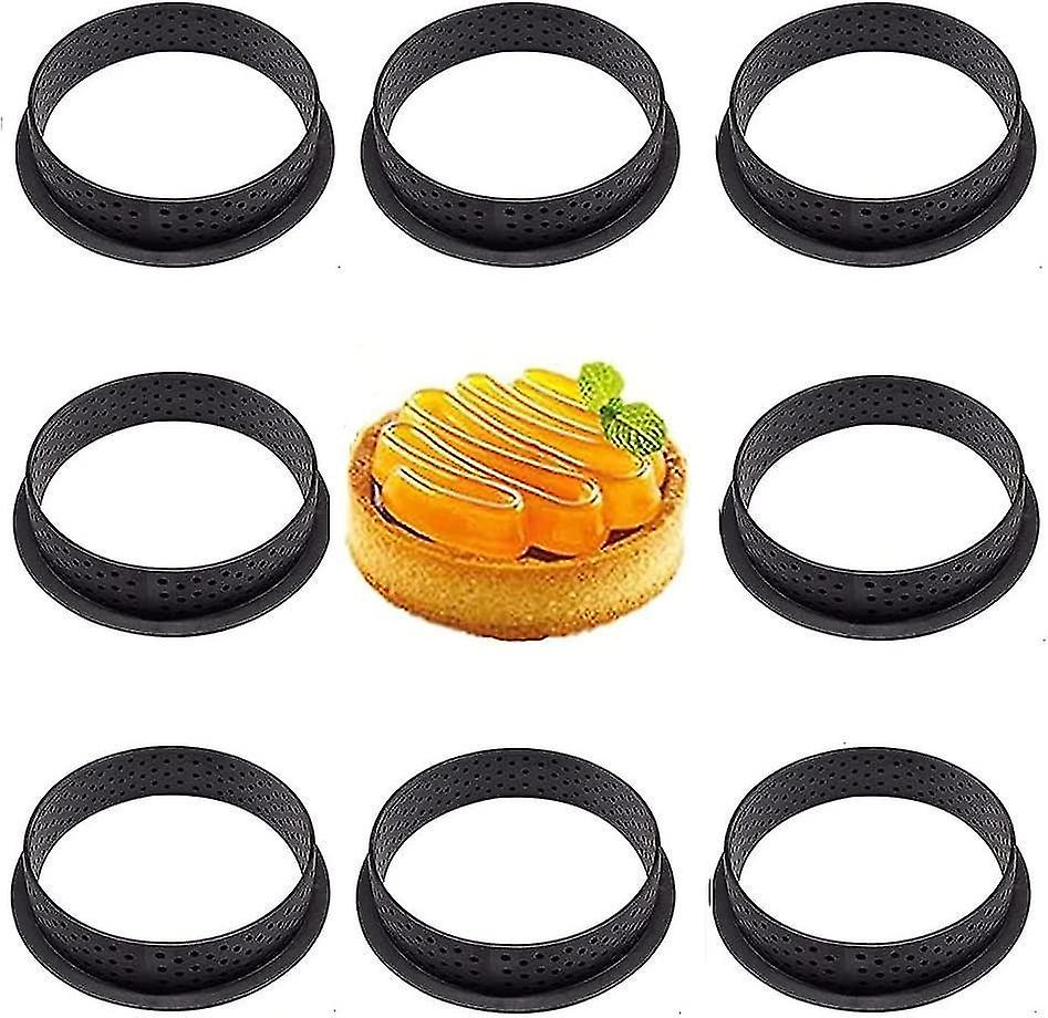 8pcs Round Shaped Mousse Circle Round Tart Mold Mousse Circle Decorator Round Mousse Circle Oval Rin