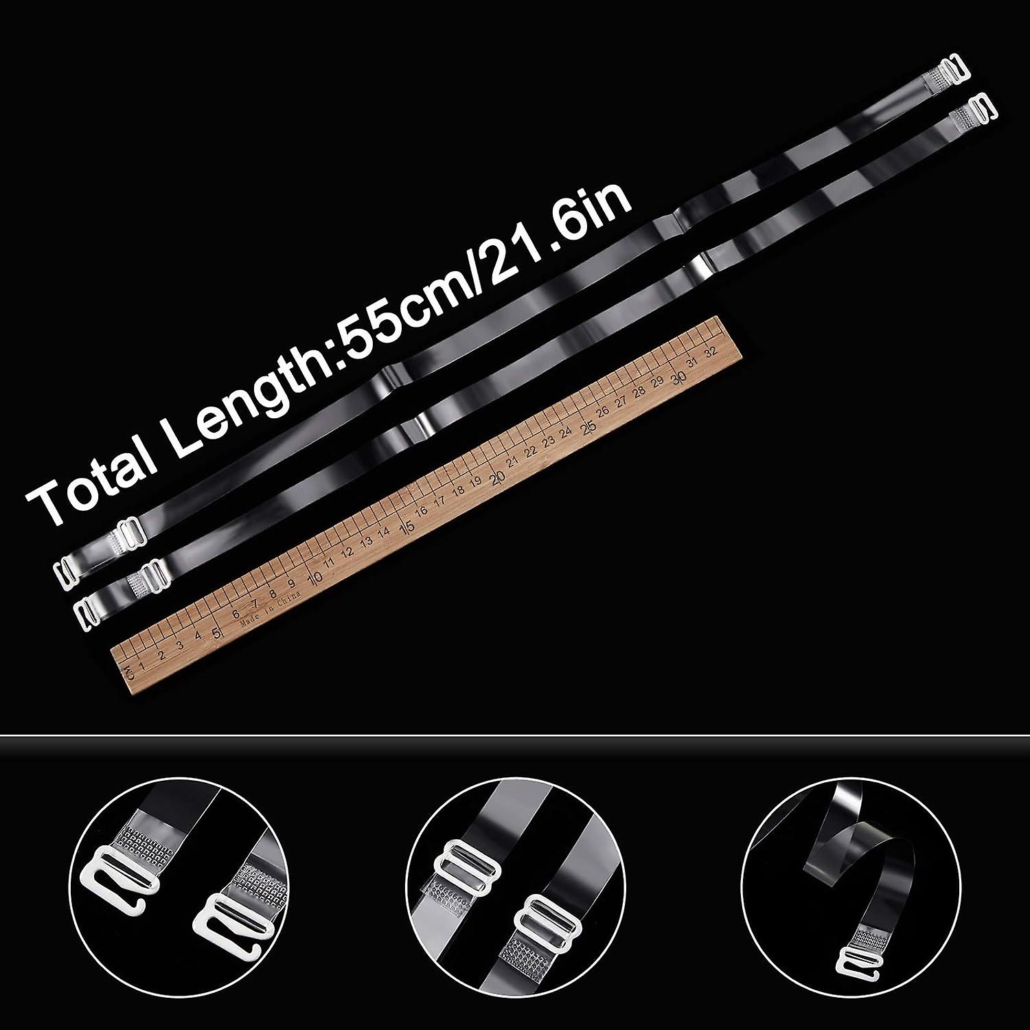 Invisible Transparent Bra Straps Soft Transparent Replacement Bra Straps Non-slip Adjustable Bra Straps