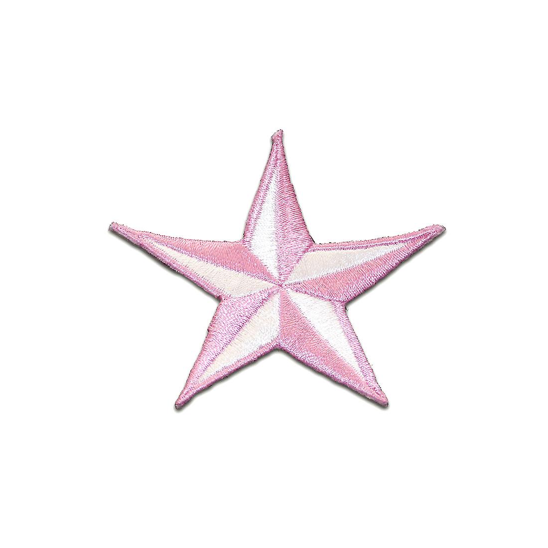 Patch - Star – pink/white – 7,3x6,5cm - Patch