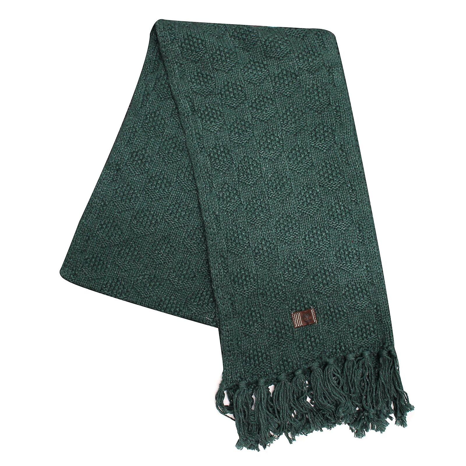 Timberland Texture Knit Unisex Green Winter Scarf J1629 324