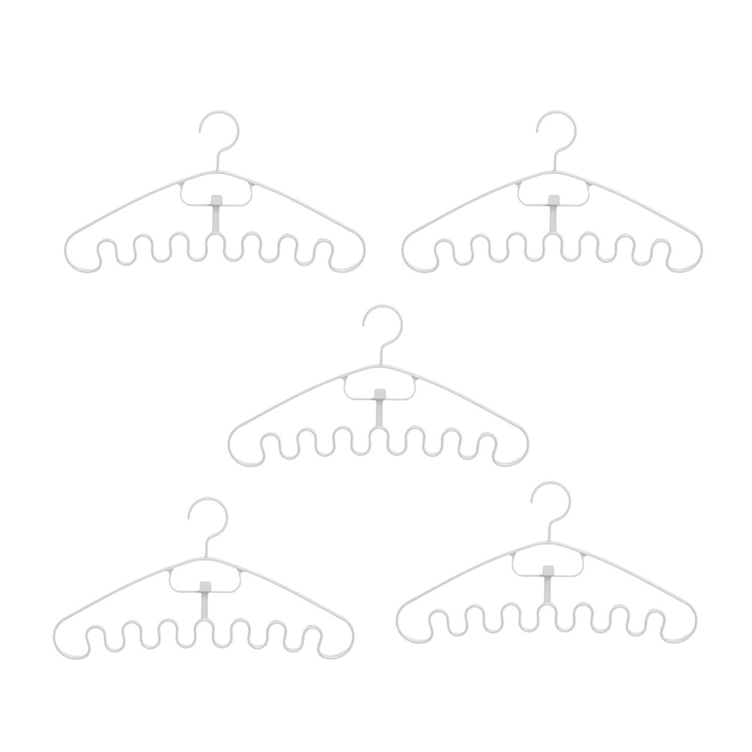 5Pcs Coat Hanger Waves Multi-port Support Lightweight Multipurpose Smooth Edge Clothes Hanger Home S