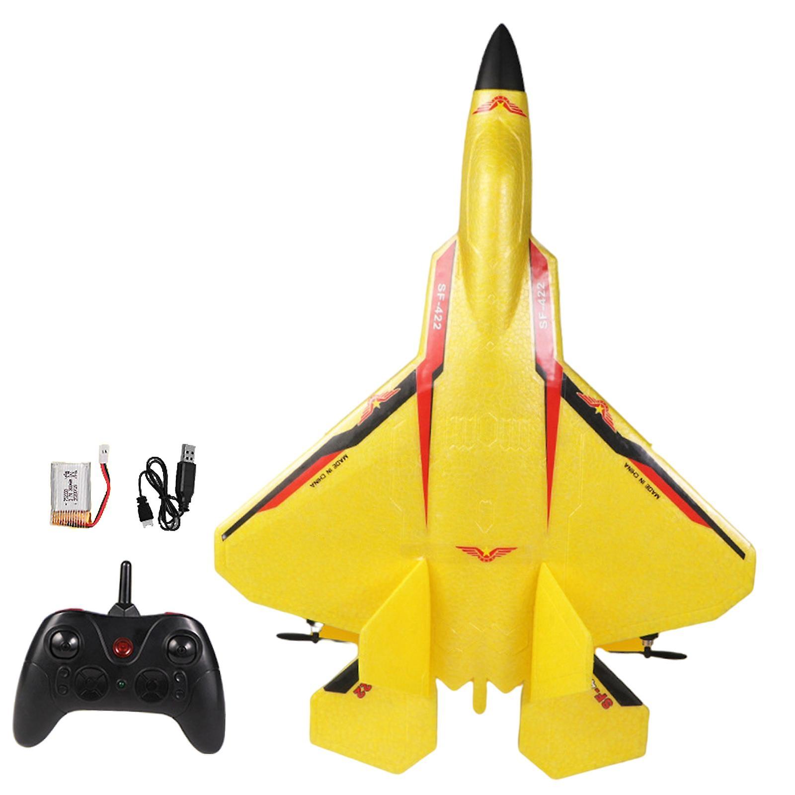 2.4G RC Airplane Read to Fly Foam 2 Channels Fixed Wing Plane RC Glider Yellow