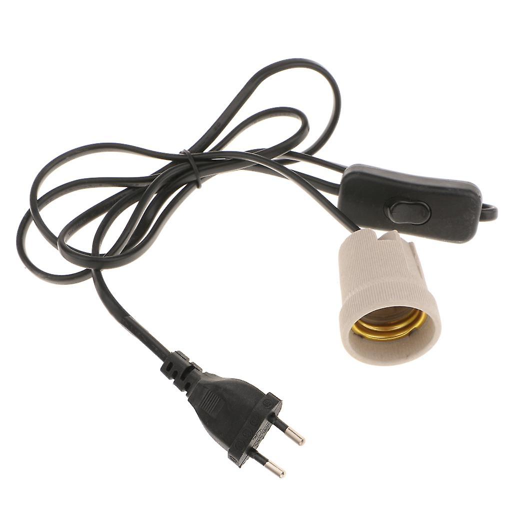 EU Plug E27 Heat Basking Lamp Holder Reptile Infrared Heater Light Socket