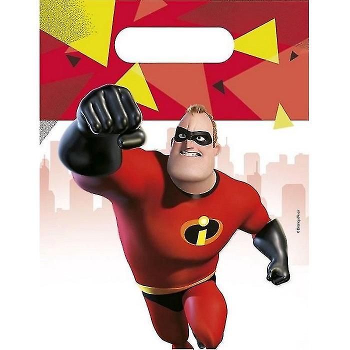 Incredibles 2 Plastic Party Bags (Pack of 6)
