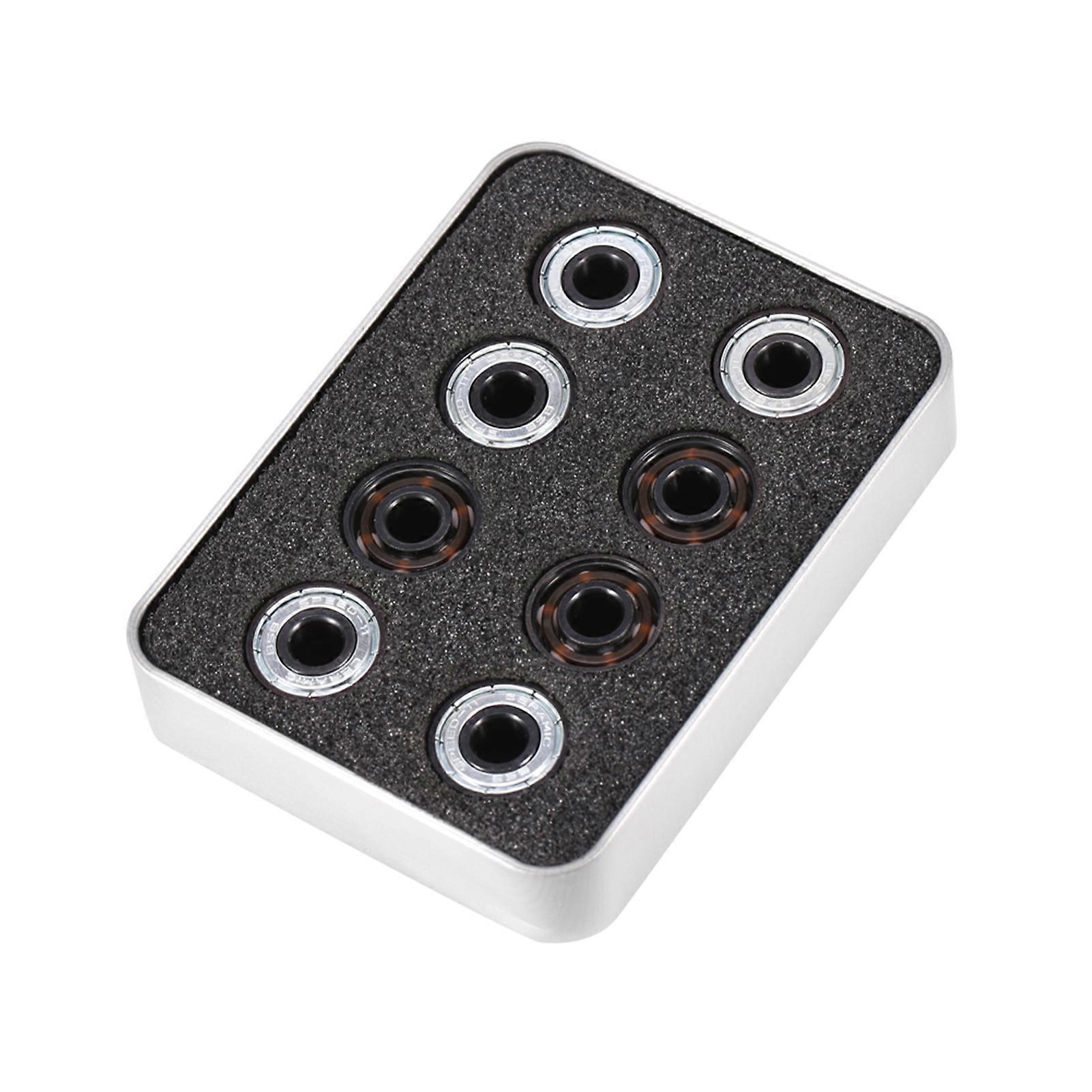 16pcs Set Inline Roller Skate High Speed 608 Bearings Single Side Shield Ceramic Balls