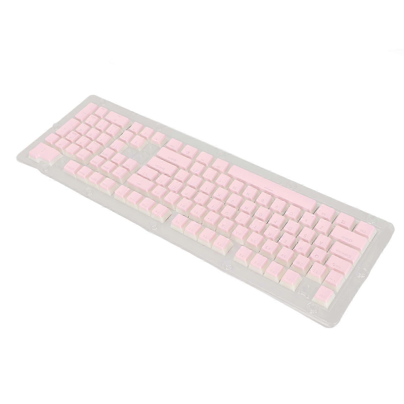 PBT Keycaps High Low Layout Double Layer 2 Color 108 Keys Mechanical Keyboards for 61 87 104 108 Key Keyboard Pink