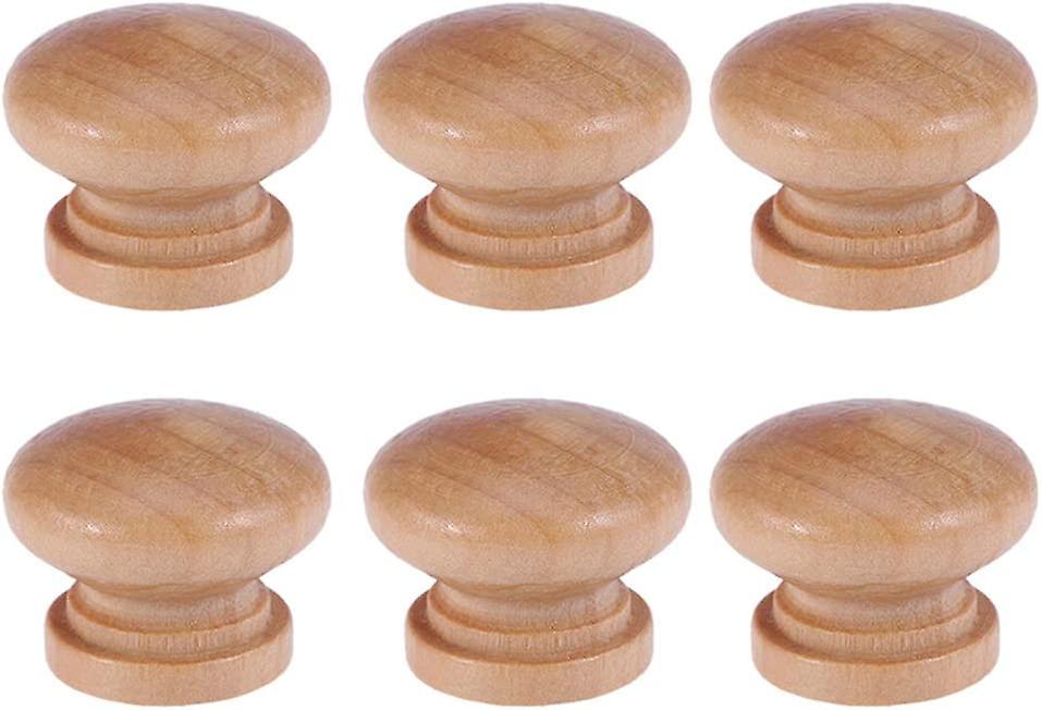 Wooden Door Knobs Mushroom Shape Single Hole with Screws Vintage Cabinet Pulls Cabinet Drawer Pulls