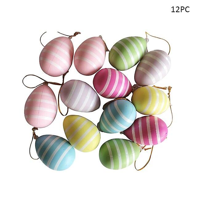 2024 Ziua de Paște Ouă colorate suspendate Pandantive creative țesut coș desen animat iepuraș ouă ornament Happy Easter Party Decor 2024