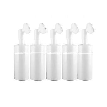 5 stücke 200 ml seife schaumflasche gesichtsreiniger schaum maker flasche mit silikon reinigungsbürste tragbare schaumflaschen
