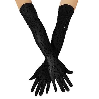 Luipaard Lange Handschoenen Lang Kostuum Handschoenen Vrouwen Prestaties Luipaard Kostuum Handschoen-dwdz