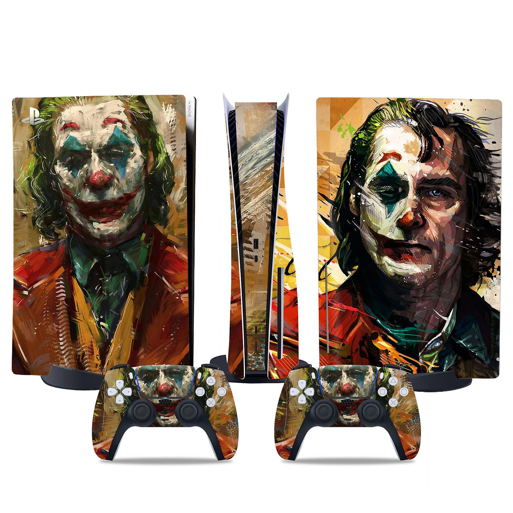 PS5 optical drive version sticker, cool PS5 skin, controller handle,for PS5 console and controller,DC cartoon,Joker4