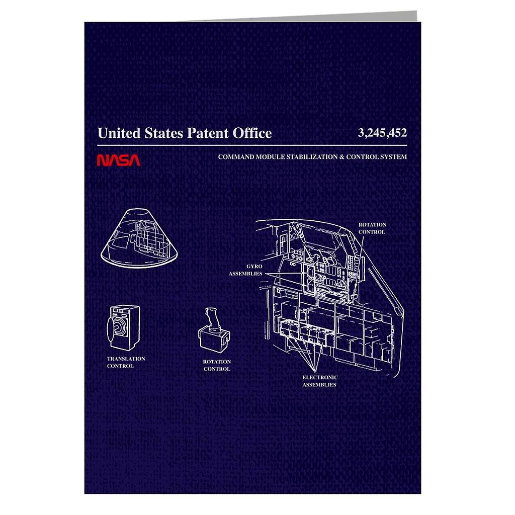 NASA Command Module Control System Blueprint Greeting Card