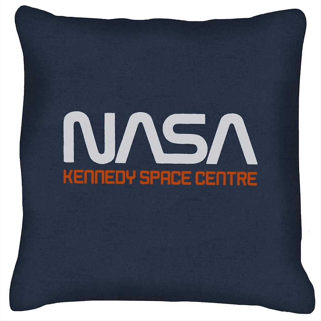 NASA Kennedy Space Centre Rocket Text Cushion