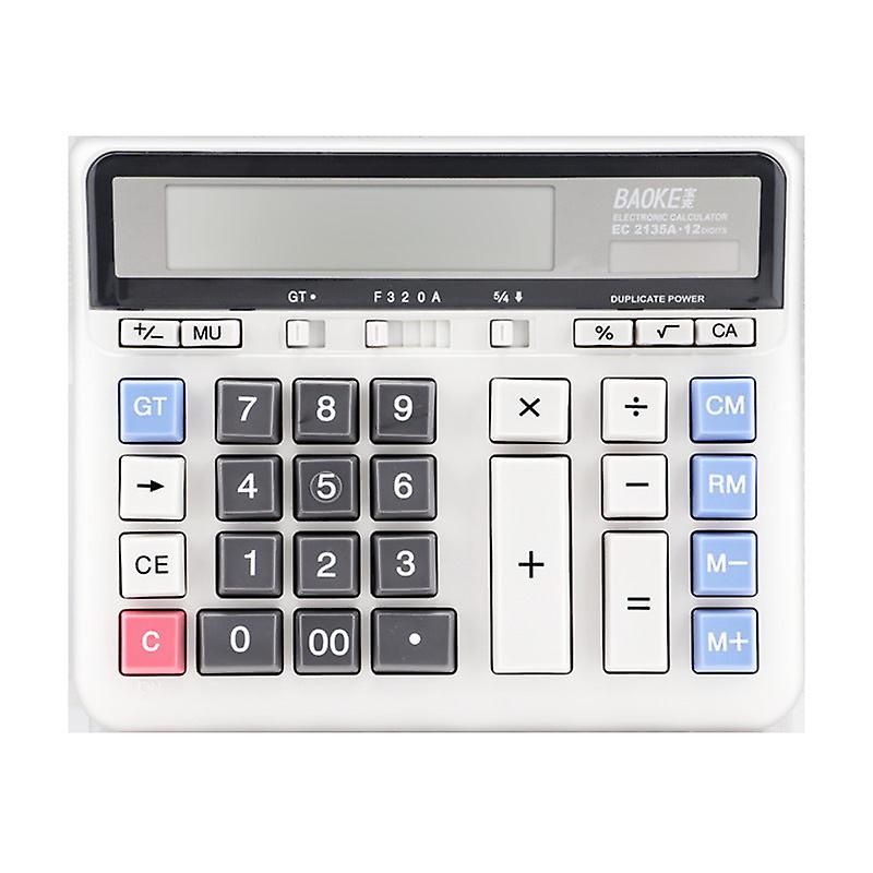 Scientific Calculator Desktop Standard Function Electronic Office For Students Dual Power Solar