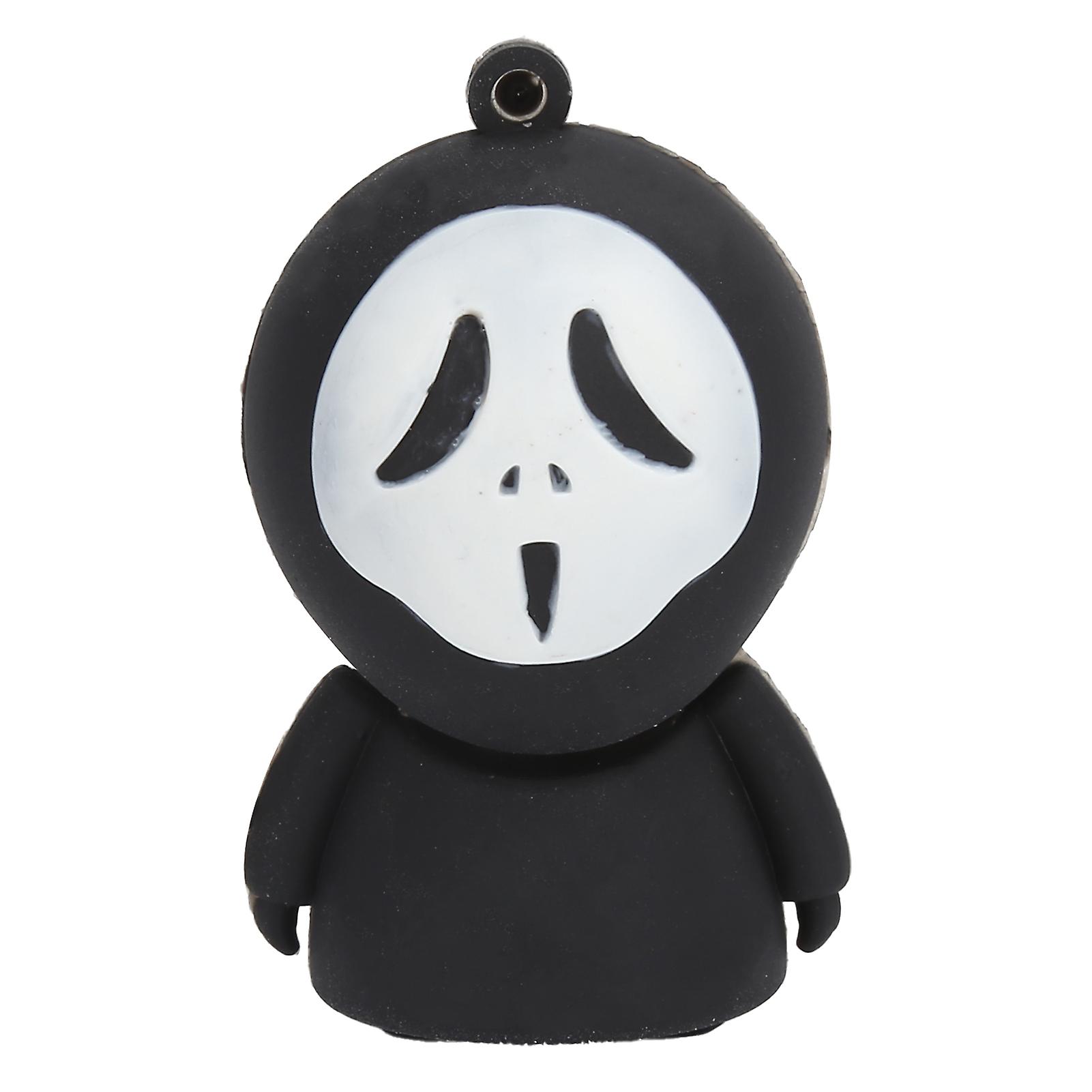 U Disk USB2.0 3 Dimensional Ghostface Practical Special Data Storage Gift for Desktops Laptops Tablets
