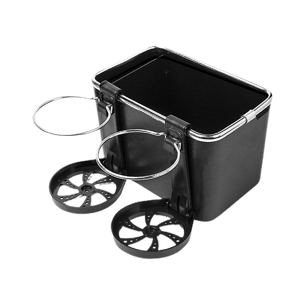 For Car Universal Foldable Cup Holder Armrest Storage Box with 2 Compartments for Organization
