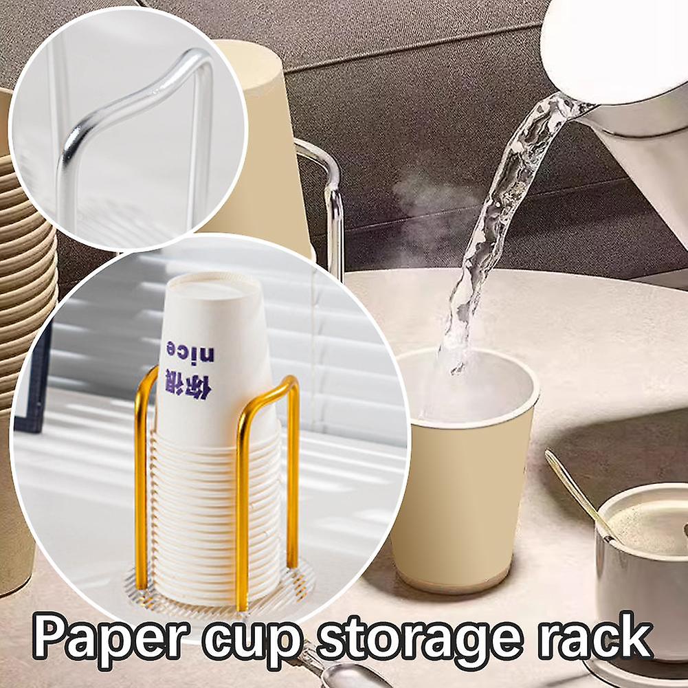 Disposable Cup Storage Holder Water Tea Cups Dispenser Rack Shelf