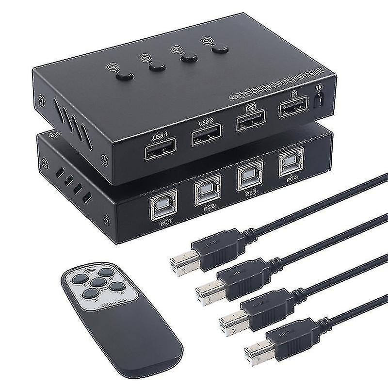 Usb Switch Selector Kvm Switch 4 Computers Delen 4 Usb Apparaten Switcher Box