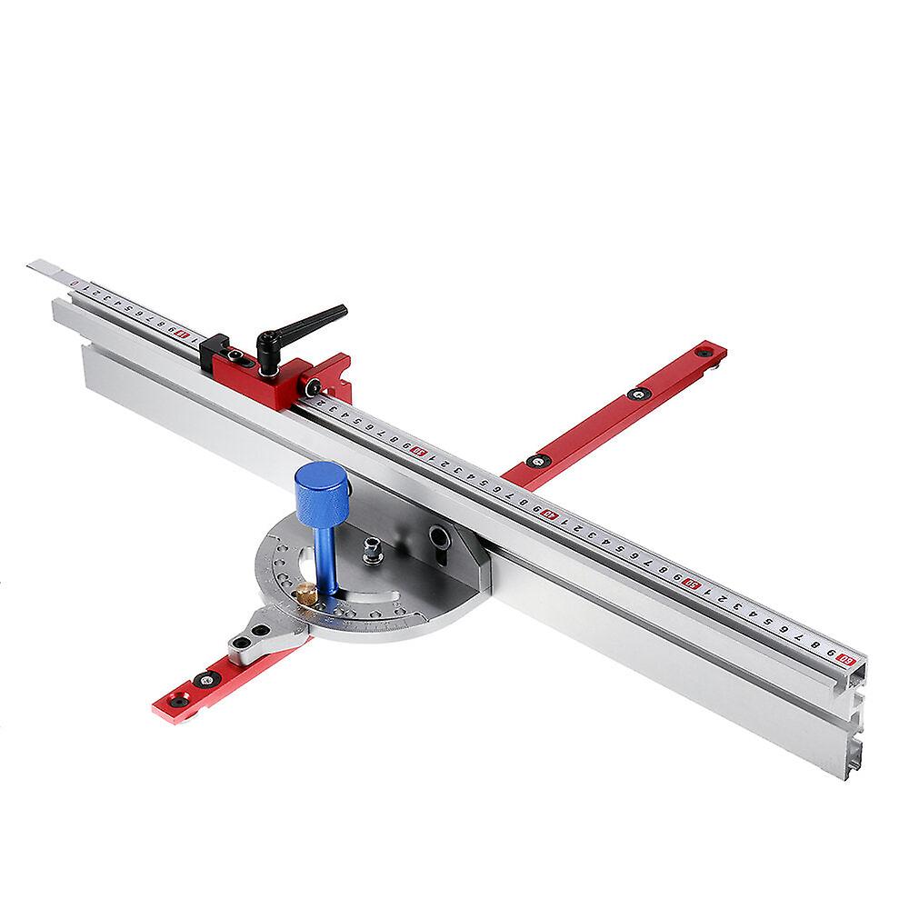 Miter Gauge System 450mm, 0-90 Degree Angle With Aluminum Alloy Fence & Stop, Ruler For Table Saw Router