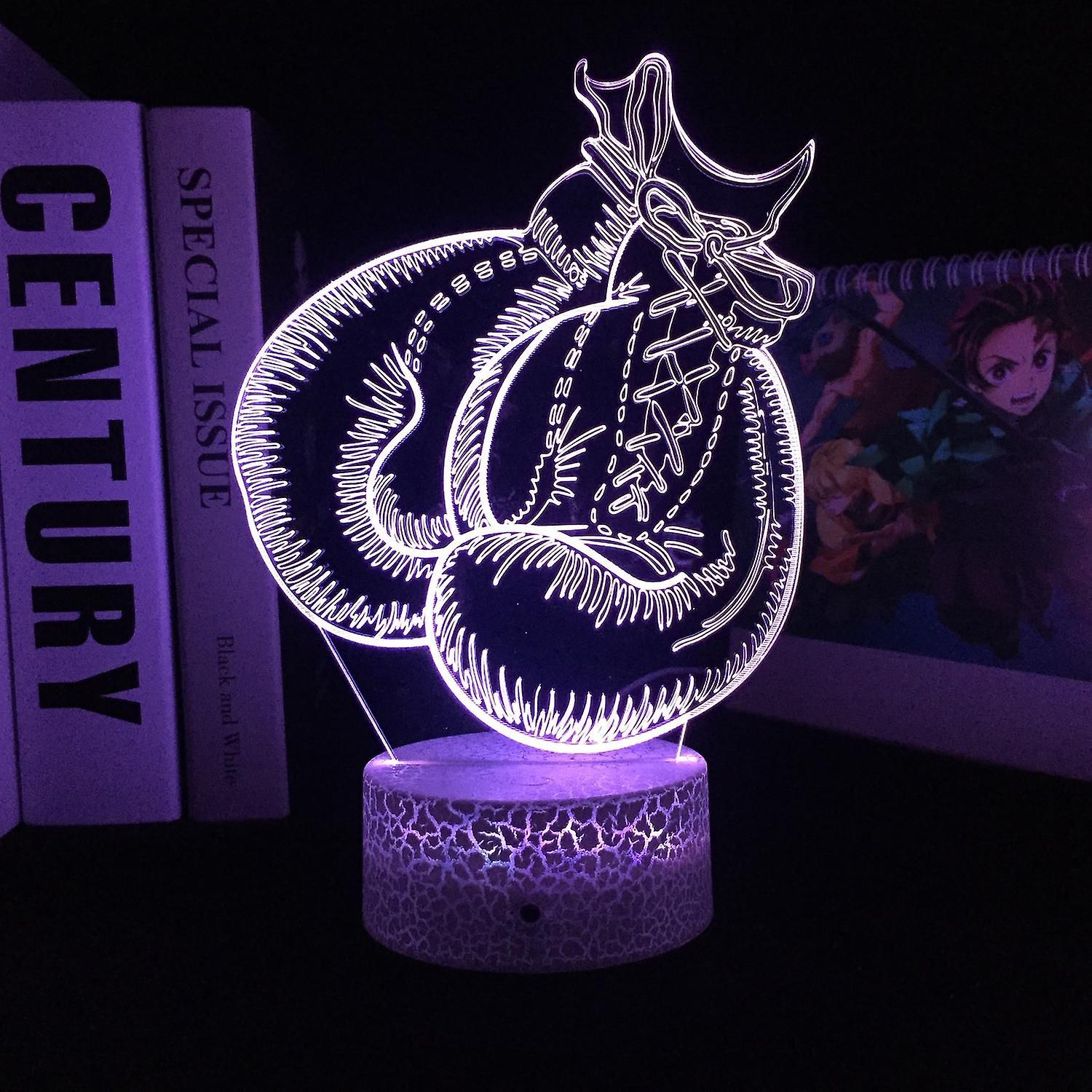 Gants de boxe populaires Lumière colorée 3D Télécommande tactile Lumière 3D Veilleuse visuelle 3D