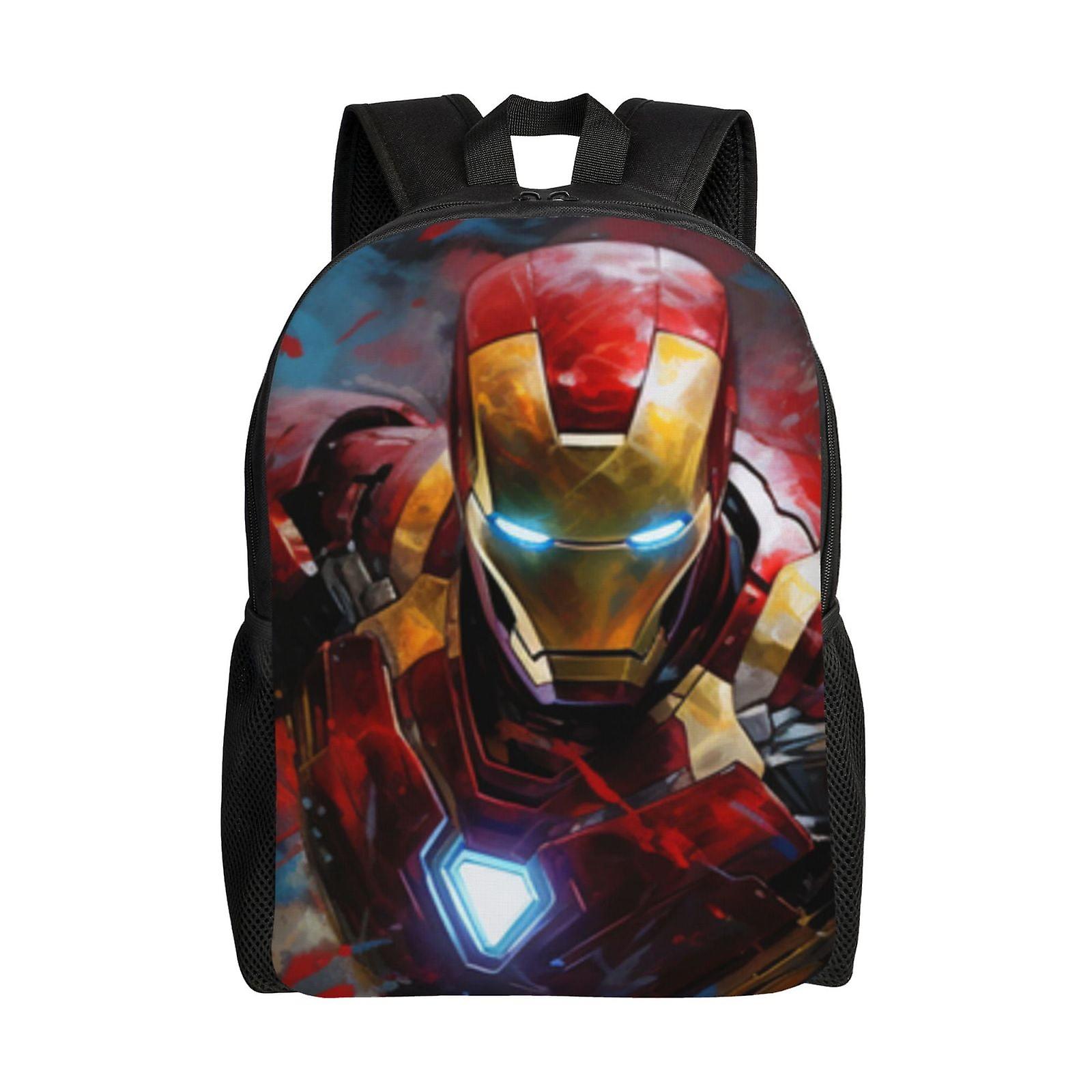 Iron Man Backpack, Travel Laptop Backpack, Water Resistant College School Computer Bag, Durable