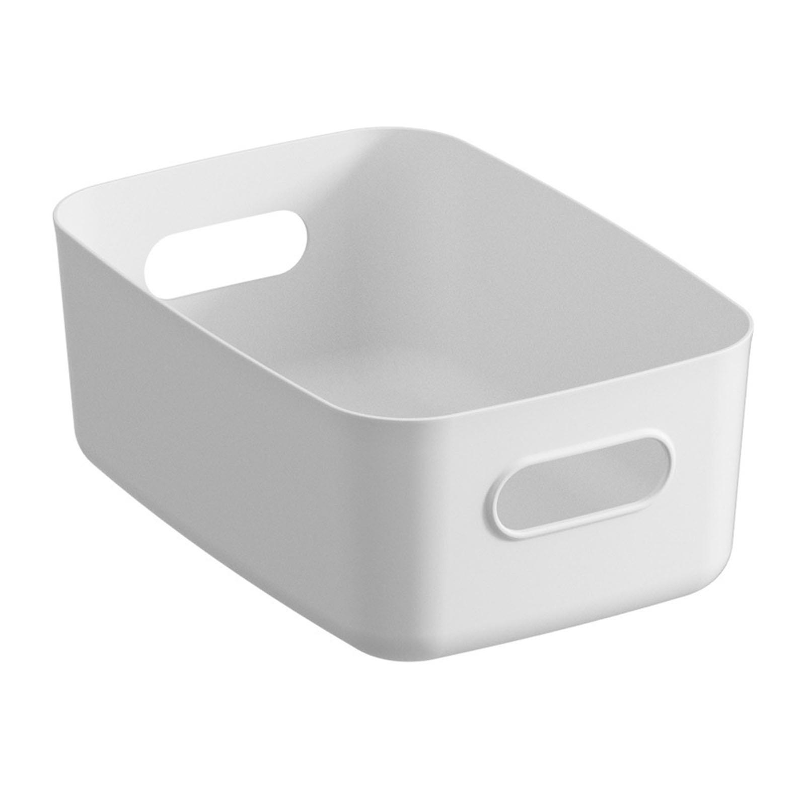 Desktop Storage Box Plastic Open Organizer with Handle Multifunctional Basket for Cosmetic Toys Snacks