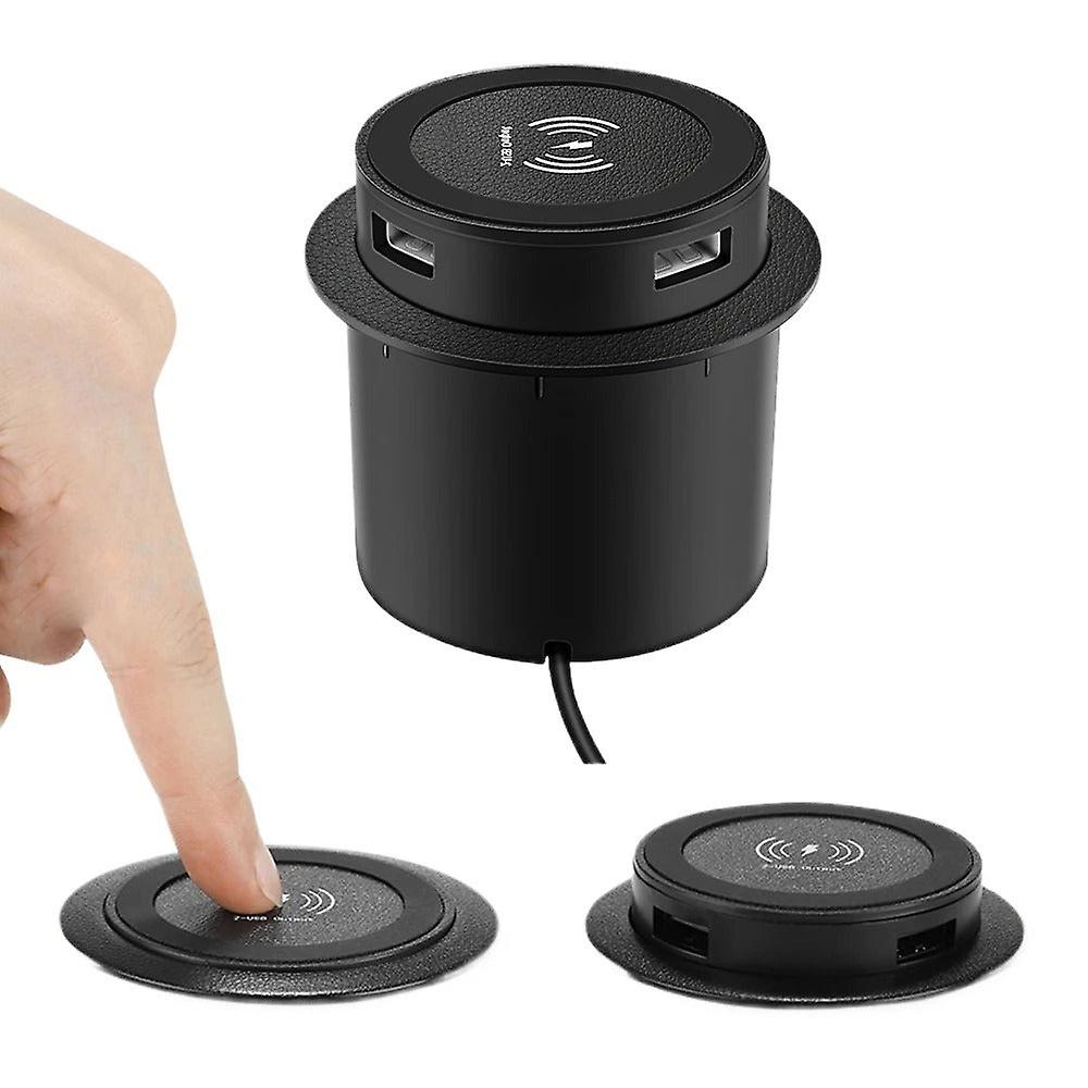 30W Fast Wireless Charger With Usb Port For Iphone & Xiaomi Phones