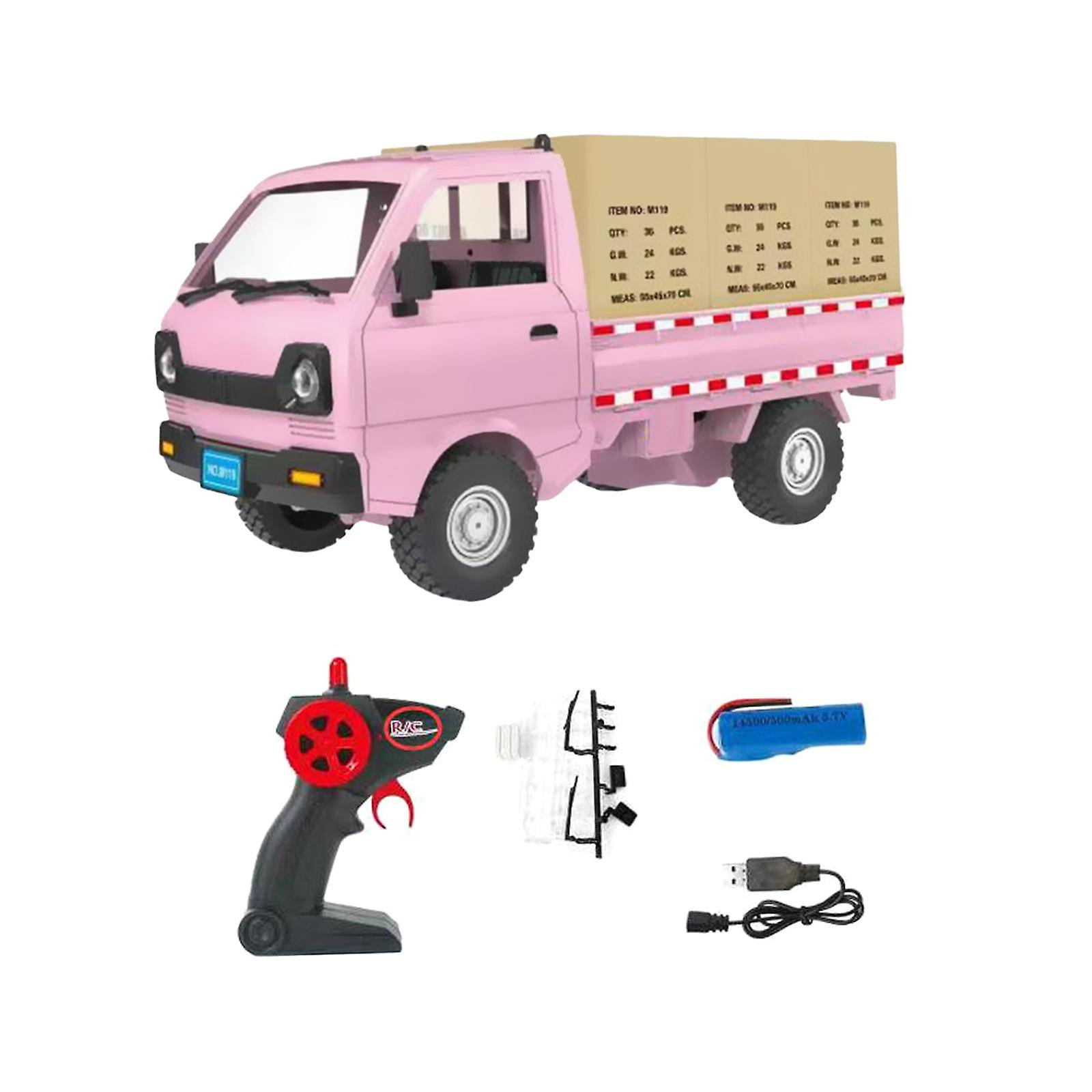 RC Car Toy Hand Eye Coordination with Light Fine Motor Skills 1/16 Truck Toy Pink