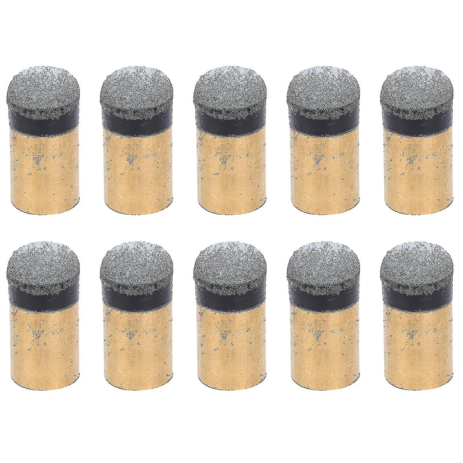 10st Biljard Snooker Pool Cue Pole Tip Reservdelar Screwon Koppar Pu Läder (10mm)