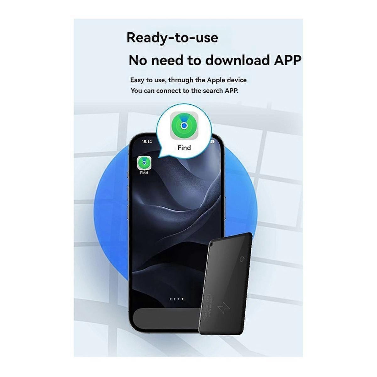 GPS Locator Smart Card Tracking Locatie Wallet Tracker Card Werkt mee voor Find My App Thin GPS Item Finder