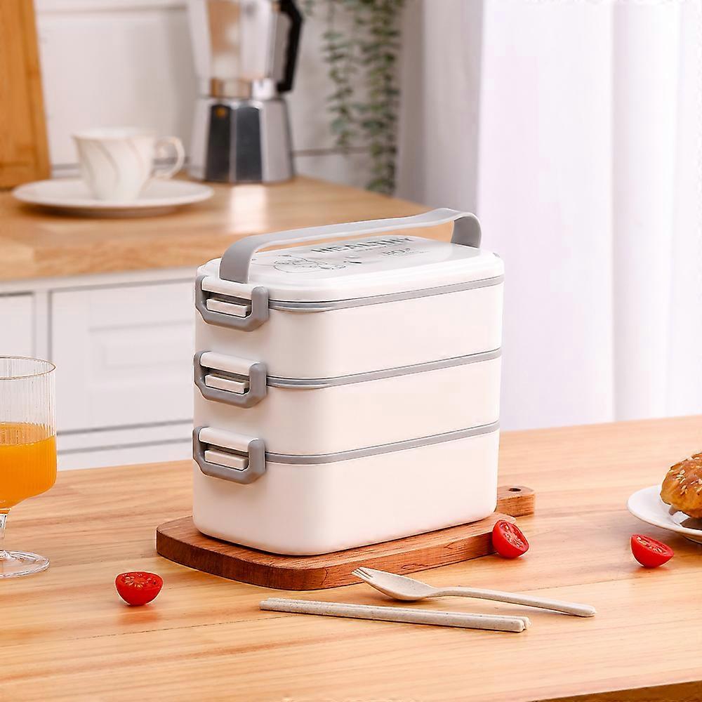 Stackable Bento Lunch Box with Handle 3 Layer