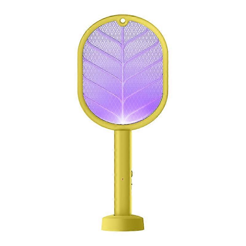 Electric Fly Swatter, Fly Killer Racket Mosquito Bug Zapper Bat 2 In 1 For Indoor Outdoor, Rechargeable Usb Insect Catcher With 3-layer Protect