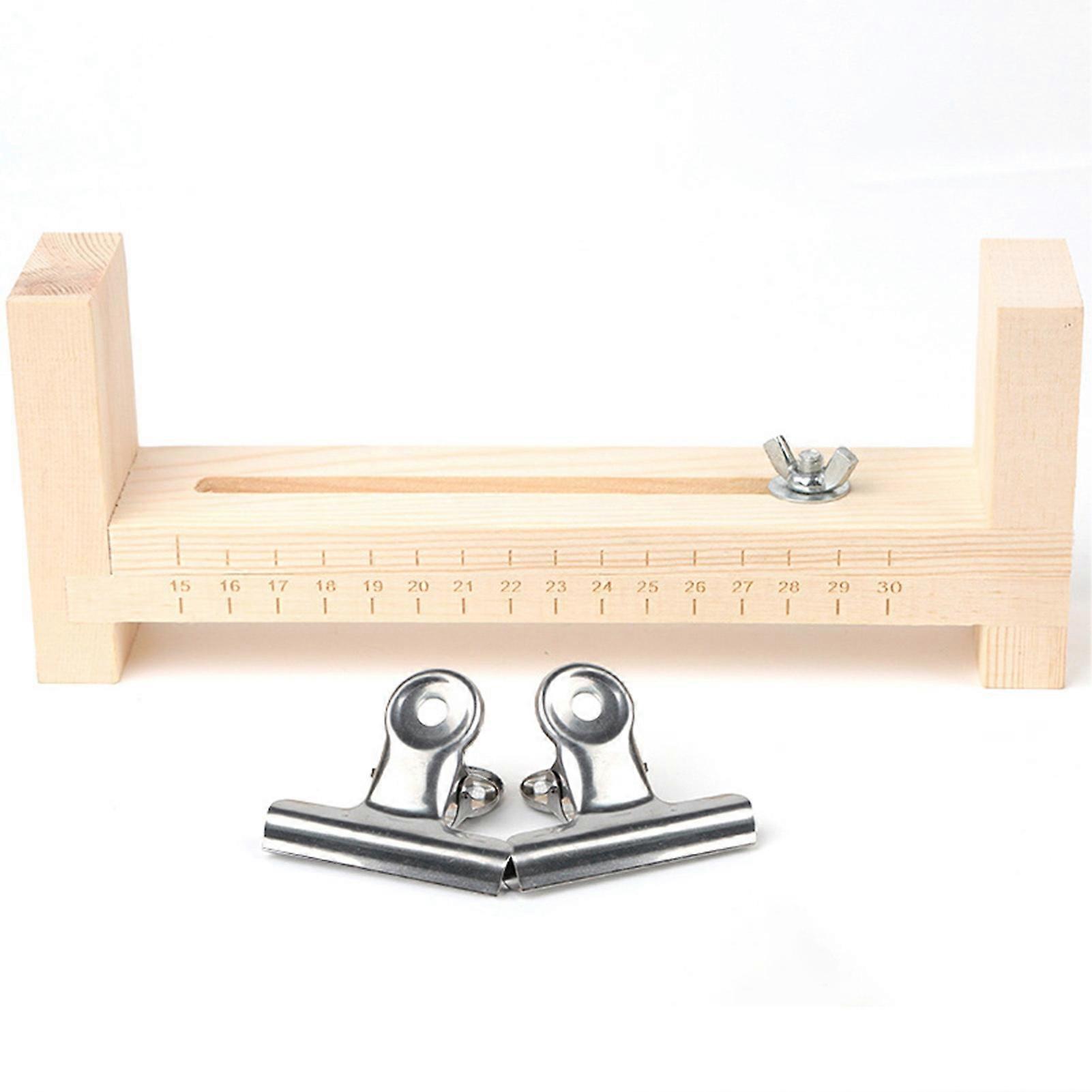 Wood Bracelet Jig U Shape Adjustable Length Clear Scale Easy to Control with 2 Clamps DIY Baking Smooth Surface Hand Knitting Bracelet Jig Kit Home Us