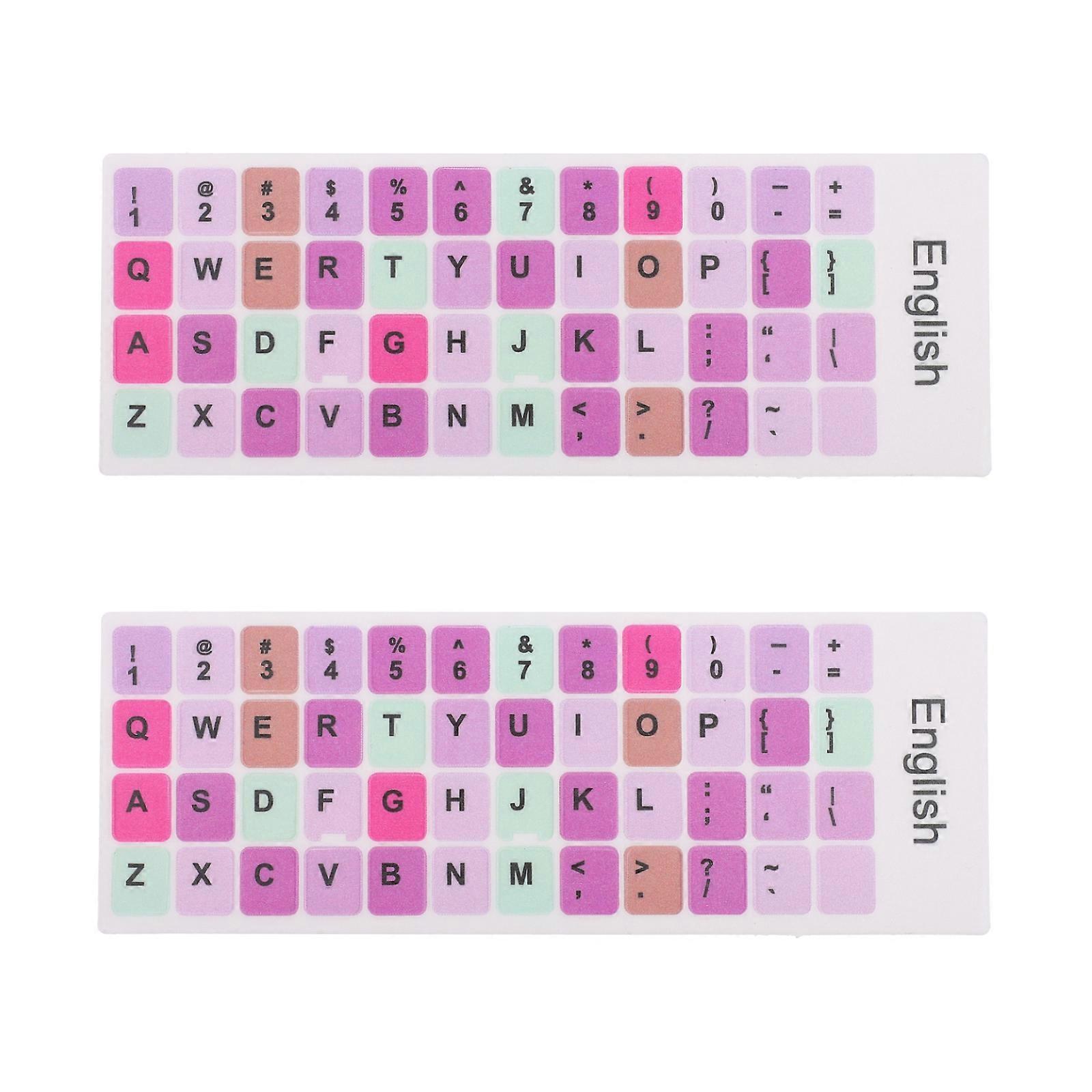 2 Sheets Key Caps Keyboard Computer Supplies Keyboard Sticker Keyboard Language Replacement Sticker English Keyboard Decal