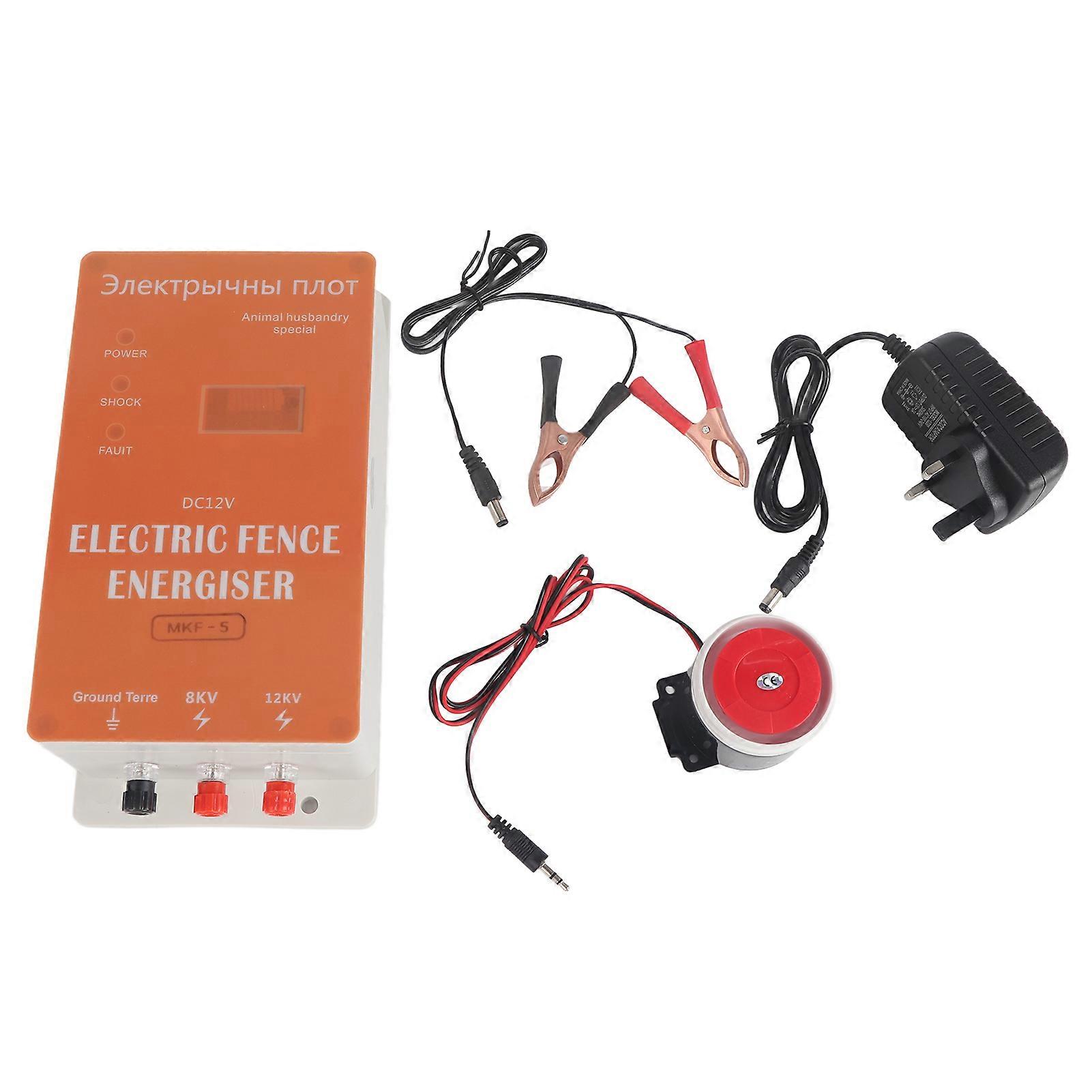 Animal Pulse Electric Fence High Voltage Host Electronic Fence Alarm Controller 100240VUK Plug