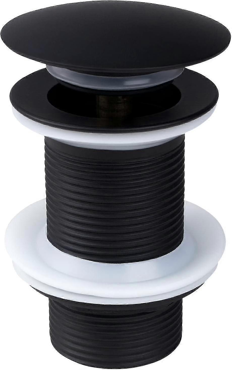 Black Sink Waste Without Overflow, Universal Pop Up Waste, Automatic For Count_Feb