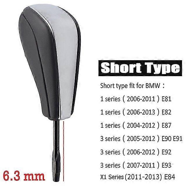 Leather Car Automatic Shift Gear Knob Lever knobs s compatible with BMW E81 E82 E87 E90 E91 E92 E93  